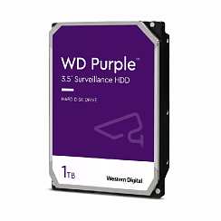 HDD Western Digital WD Purple 3.5", 1 Тб, SATA III, 5400 об/мин, для видеонаблюдения