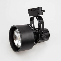 Трековый светильник Kurato 1-фазный под лампу PAR30 СвТр-10-E27 220В (чёрный)